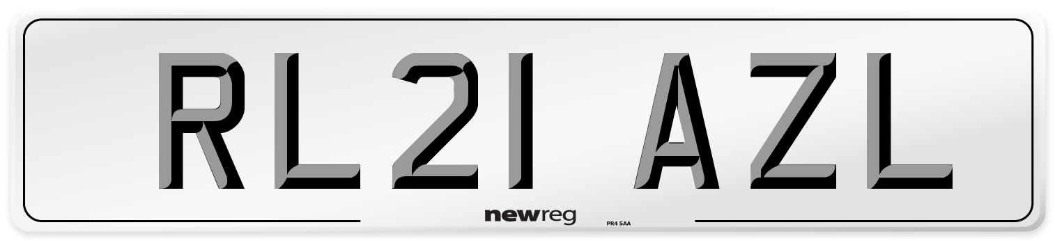 RL21 AZL Number Plate from New Reg